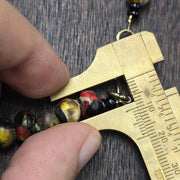 Antique millefiori bead jewelry – vibrant glass beads with hook clasp