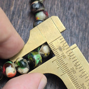 Antique millefiori bead jewelry – vibrant glass beads with hook clasp