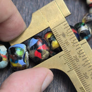 Antique millefiori bead jewelry – vibrant glass beads with hook clasp