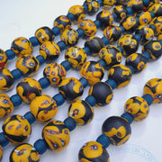 Vintage African Style Glass Bead Necklace, 17-18mm