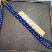 Vintage old african style blue glass beads 10mm beads strand