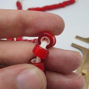 Very unique shape 10mm vintage venetian white heart trade beads long strand