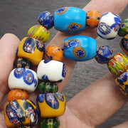 Murano style millefiori necklace – venetian inspired glass beads, boho jewelry