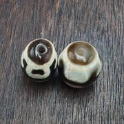 Lot 2 unique pattern tibetan agate stone dzi bead amulet