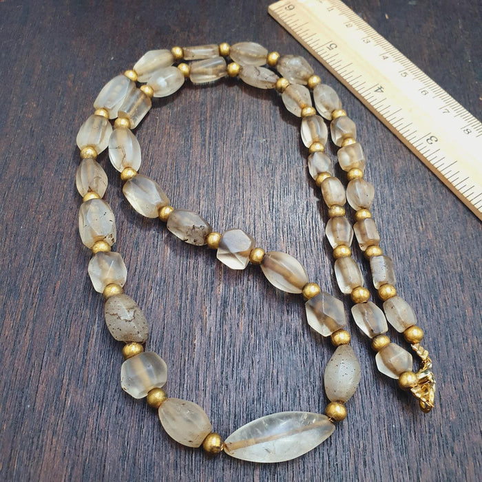 Tibetan quartz beads necklace himalayan healing crystal for meditation & energy