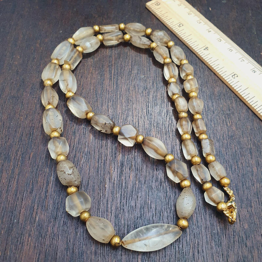 Tibetan Quartz Beads Necklace Himalayan Healing Crystal for Meditation & Energy