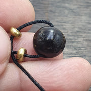 Antique ancient black agate beads lot for jewelry making and collectors