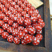 Skunk Venetian Inspired Beads, Thousand Eye Millefiori Strand, Antique Red Glass | Handmade | 10.5-11mm, For Necklace Making