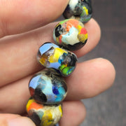 Antique millefiori bead jewelry – vibrant glass beads with hook clasp