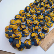 Vintage African Style Glass Bead Necklace, 17-18mm