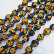 Vintage African Style Glass Bead Necklace, 17-18mm