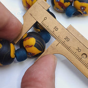 Vintage African Style Glass Bead Necklace, 17-18mm