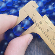Vintage old african style blue glass beads 10mm beads strand