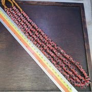 Venetian inspired glass beads 10mm red multicolor chevron beads necklace
