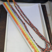 Multicolor venetian inspired glass beads 8mm red black chevron beads necklace