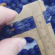 Cobalt Blue Beads, Vintage African Strand | Handmade Glass | 22 Inches, Vibrant Collector Supply