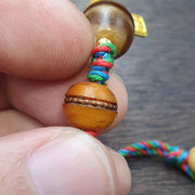 Handmade Dzi Bead, Tibetan Bracelet - Agate, Multicolor Cord, Vintage Spiritual Accessory, Meditation .