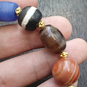 Tibetan Dzi Agate Bead Bracelet – Nepalese Spiritual Motifs