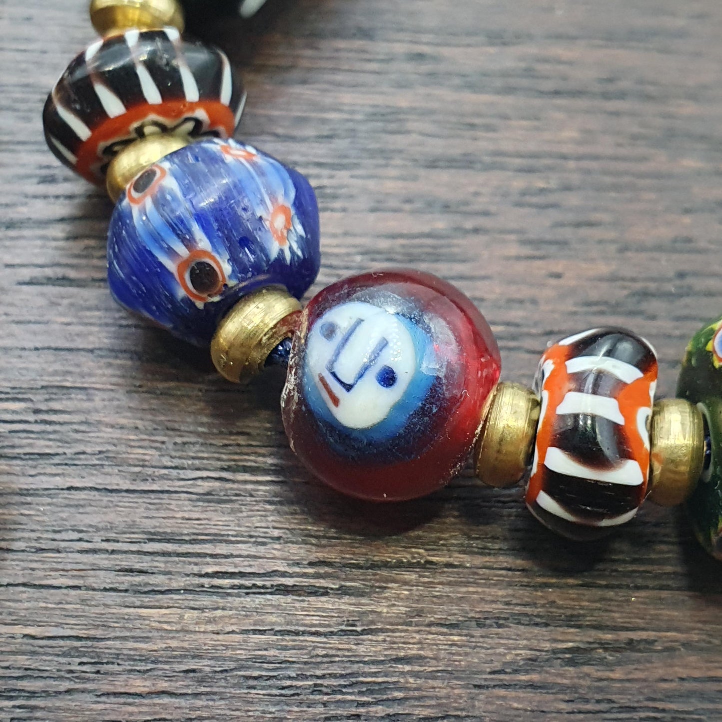 Venetian style glass beads necklace – murano style facel & floral jewelry