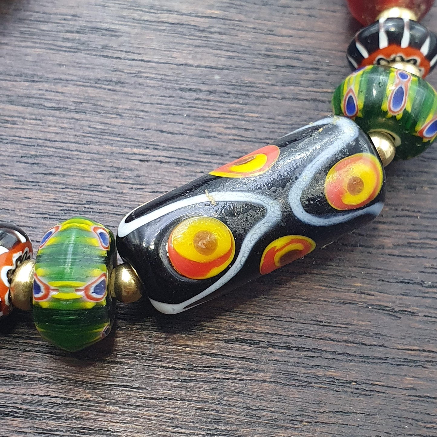 Venetian style glass beads necklace – murano style facel & floral jewelry