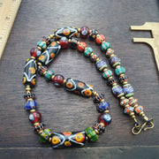 Venetian style glass beads necklace – murano style facel & floral jewelry