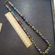 Venetian style glass beads necklace – murano style facel & floral jewelry