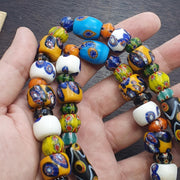 Murano style millefiori necklace – venetian inspired glass beads, boho jewelry