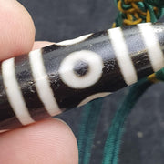 Himalayan tibetan unique patterns 8 eyes dzi agate beads necklace