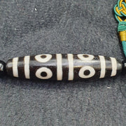 Himalayan tibetan unique patterns 8 eyes dzi agate beads necklace