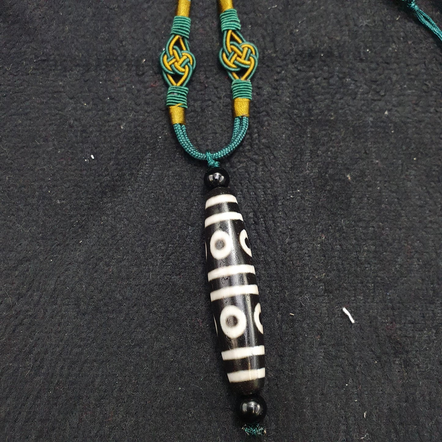 Himalayan tibetan unique patterns 8 eyes dzi agate beads necklace