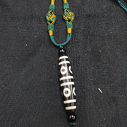 Himalayan tibetan unique patterns 8 eyes dzi agate beads necklace