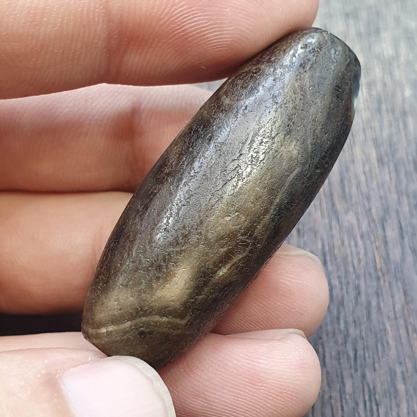 Huge himalayan indo tibetan agate suleimani bead natural pattern agate 46x18mm