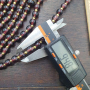 Handmade blown glass lamp work brown beads strand 9.5-10mm jewelry making gift for bead collectors, artisan craft supplies, 24 inches