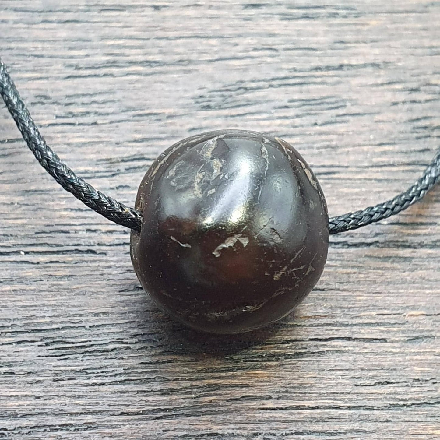 Antique ancient black agate beads lot for jewelry making and collectors