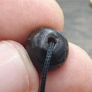 Antique ancient black agate beads lot for jewelry making and collectors