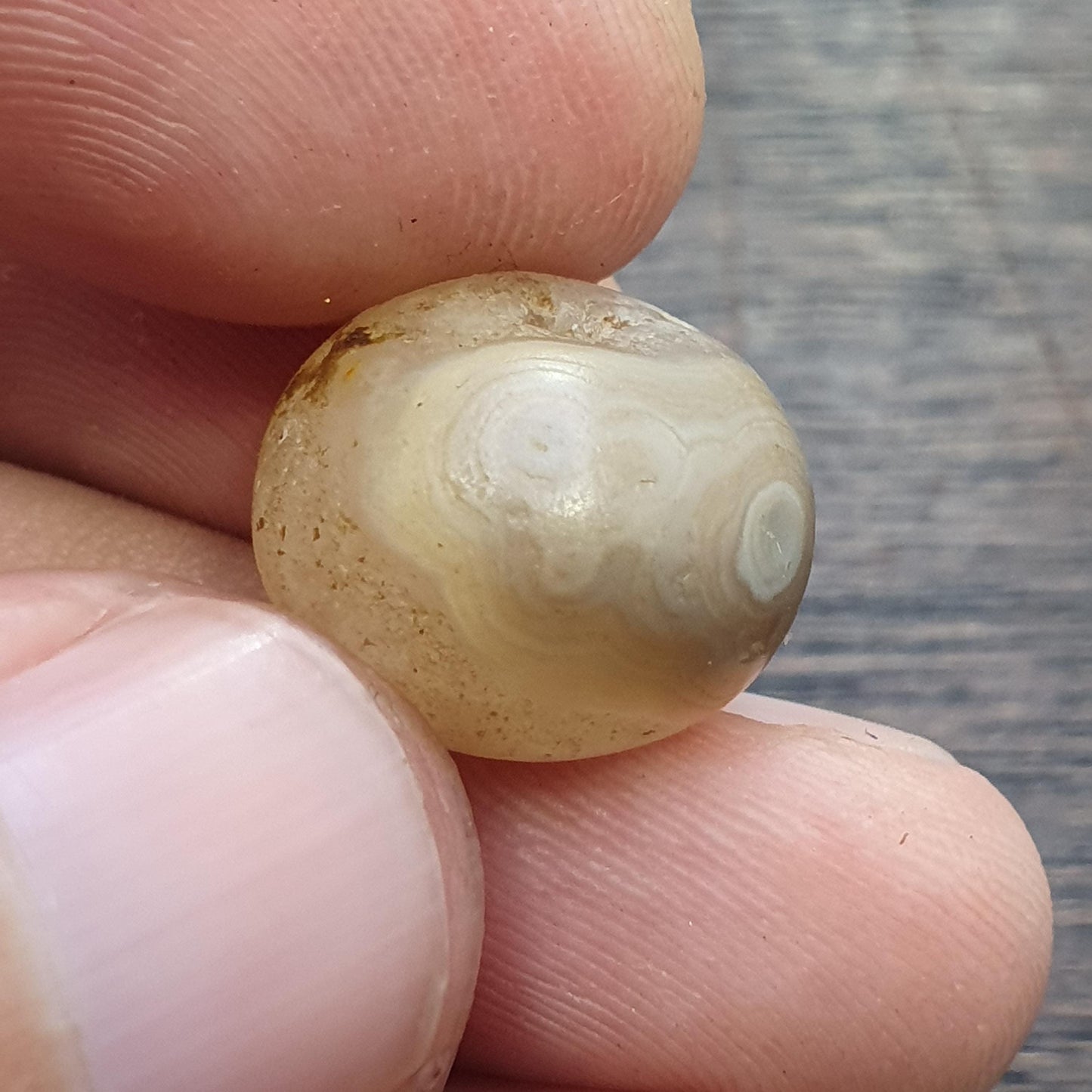 Antique ancient agate in crystal beads lot for jewelry making and collectors