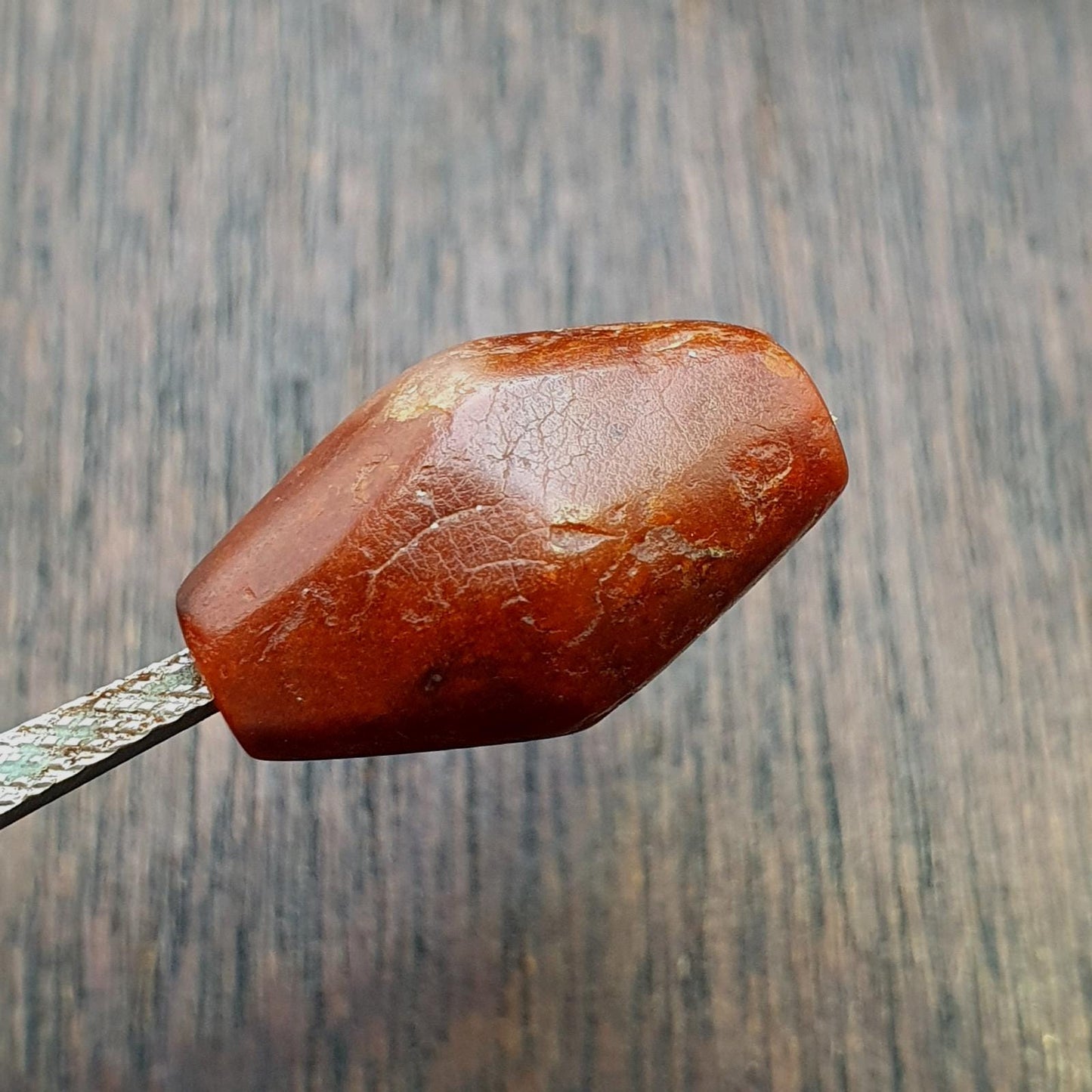 Ancient yemeni agate natural rare pattern suleimani agate bead haqeeq amulet #43