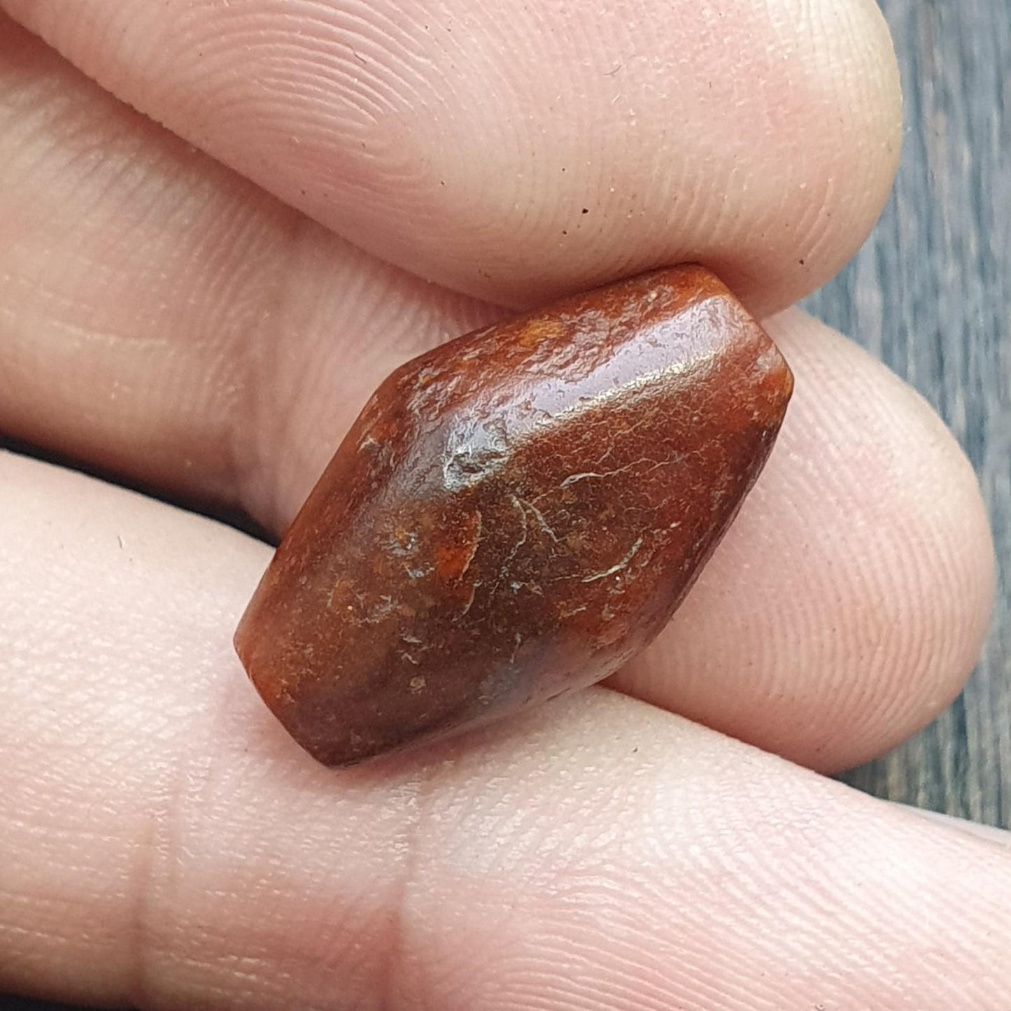 Ancient yemeni agate natural rare pattern suleimani agate bead haqeeq amulet #43