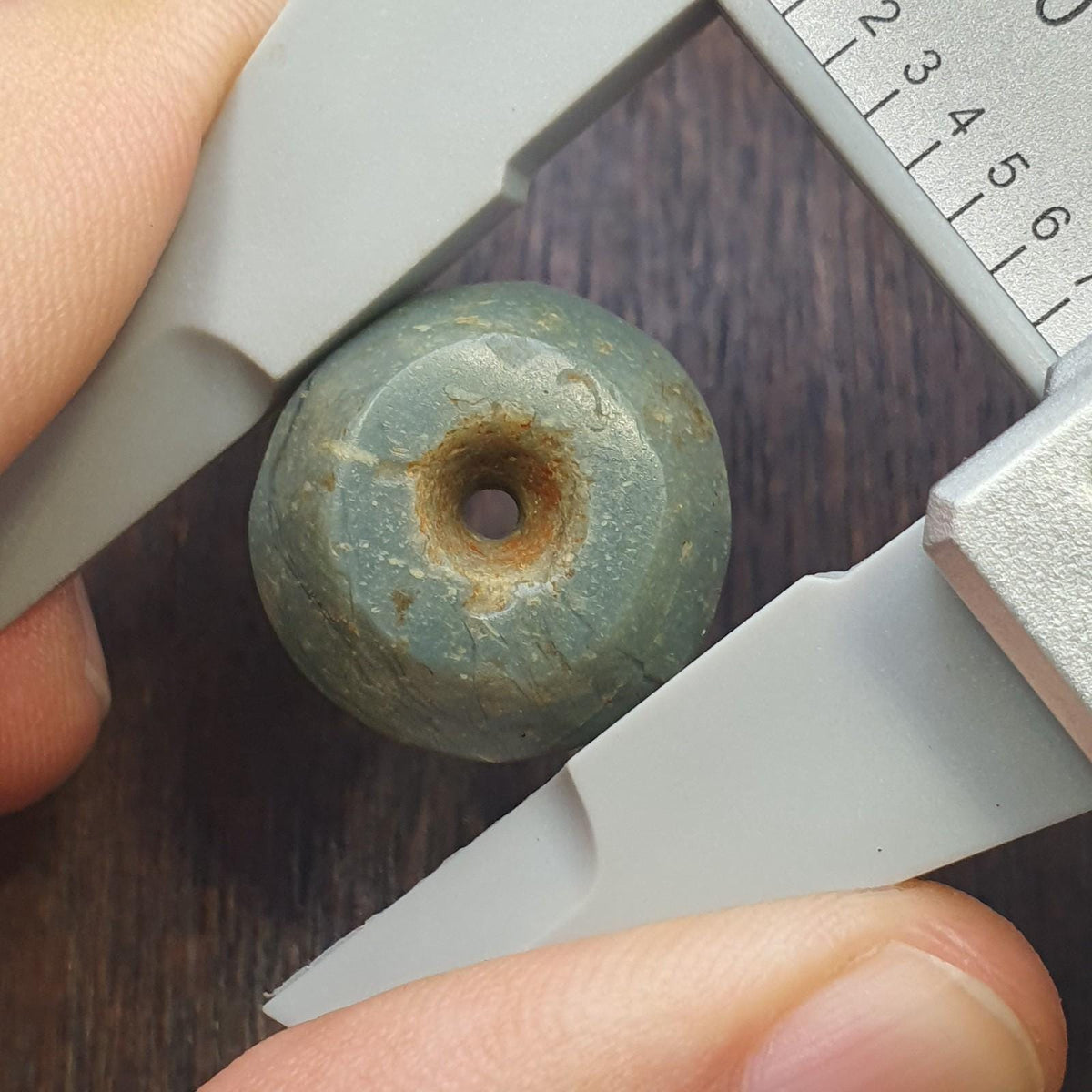 Ancient antique african middle eastern natural japser bead amulet #44