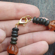 Old natural eye agate soleimani carnelian beads beaded bracelet