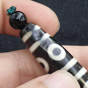 Himalayan tibetan unique patterns 8 eyes dzi agate beads necklace