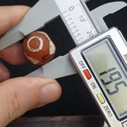 Lot 3 himalayan tibetan central asian etched agate beads decorated bead 19mm
