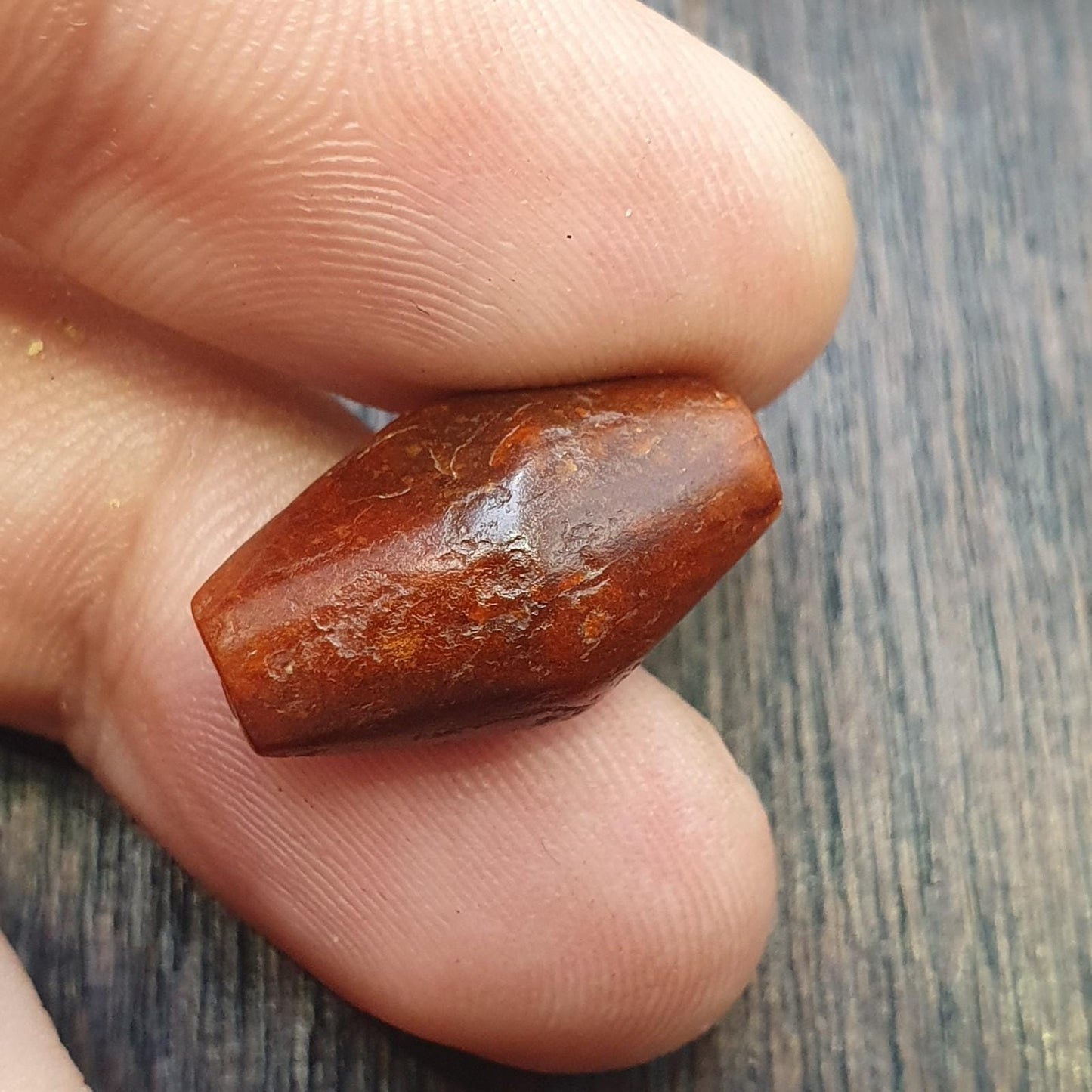 Ancient yemeni agate natural rare pattern suleimani agate bead haqeeq amulet #43