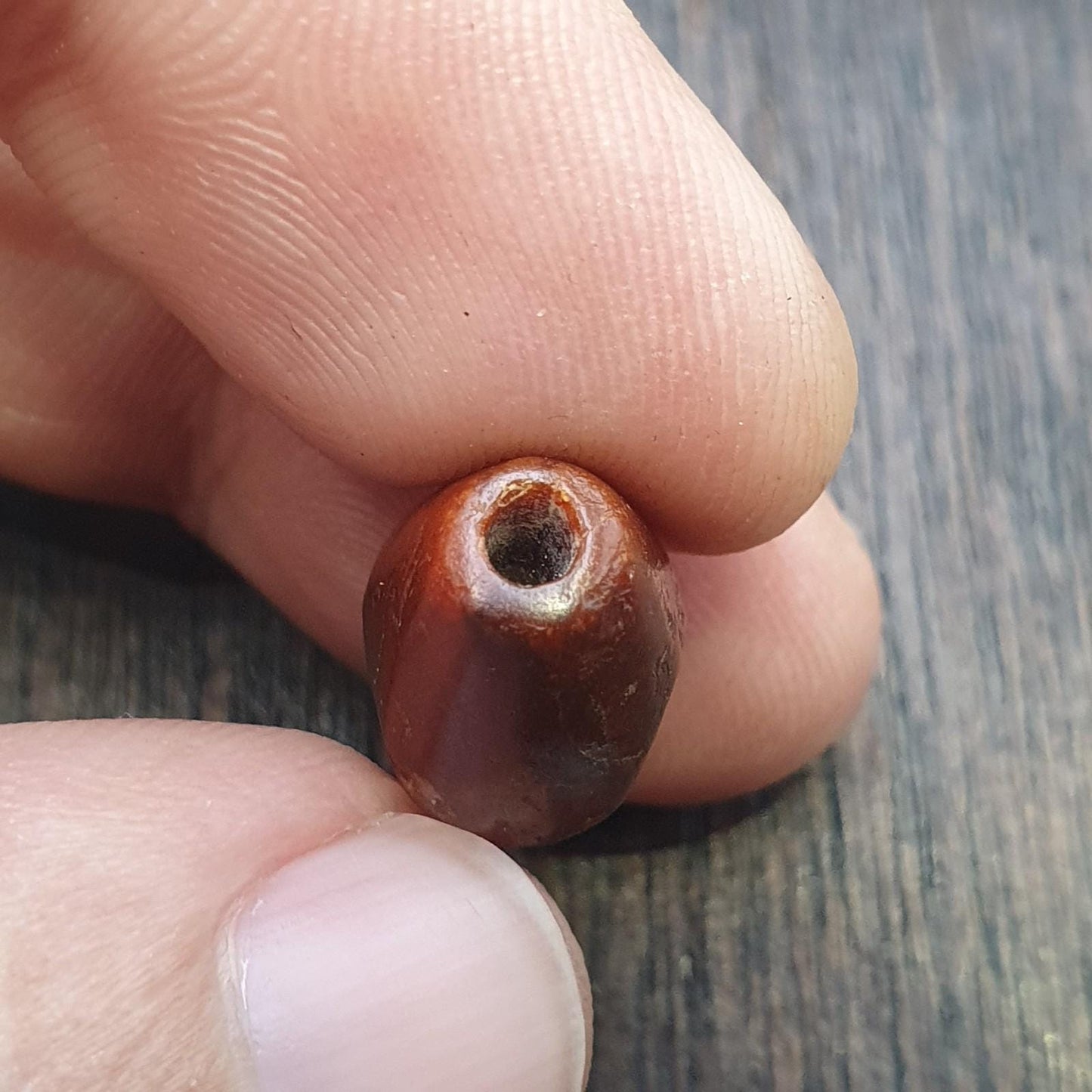 Ancient yemeni agate natural rare pattern suleimani agate bead haqeeq amulet #43