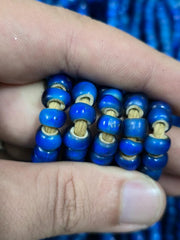 Antique trade beads venetian czech whiteheart  irregular shape strand 7mm-8mm