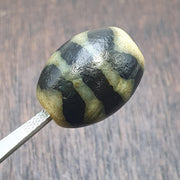 Old Tibetan Dogtooth Pattern Agate Stone Dzi Bead Amulet #40