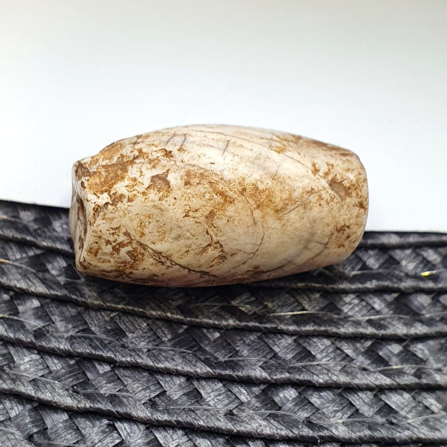 Antique ancient african yemeni agate stone bead amulet 28.8mm