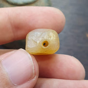 Antique ancient yemeni yellow agate stone bead amulet