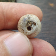 Antique ancient yemeni eyes agate gray agate stone bead amulet 17.9mm