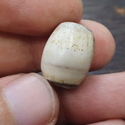 Antique ancient yemeni eyes agate gray agate stone bead amulet 17.9mm
